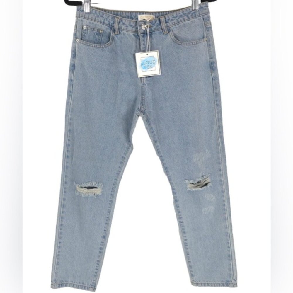 NWT CLOUD TEN Hi Rise Distressed Ripped at Knees Jeans Style CP2398 Size M - Picture 8 of 14
